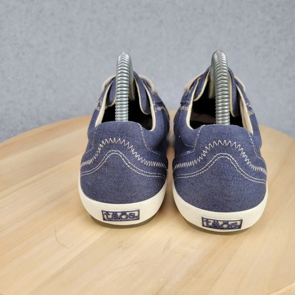 Taos Star Sneaker Womens 8 Indigo Blue Canvas Low Top Lace Up STA-12844